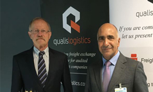 Werner Schneider, Produktmanager von Qualis Logistic und Jaume Esteve, CEO Wtransnet